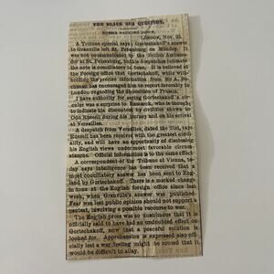 Black Sea Question Russia Backing Down 1870 Original Newspaper Clipping SAH1-H2